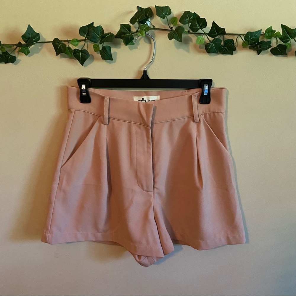 NWOT 🍑 Molly Green Women's High Waisted Clasped Zipper Balloon Shorts